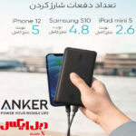 پک پاوربانک ۲۰ هزار و شارژر 3در1