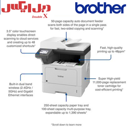 پرینتر چندکاره لیزری برادر مدل Brother MFC-L5710DW