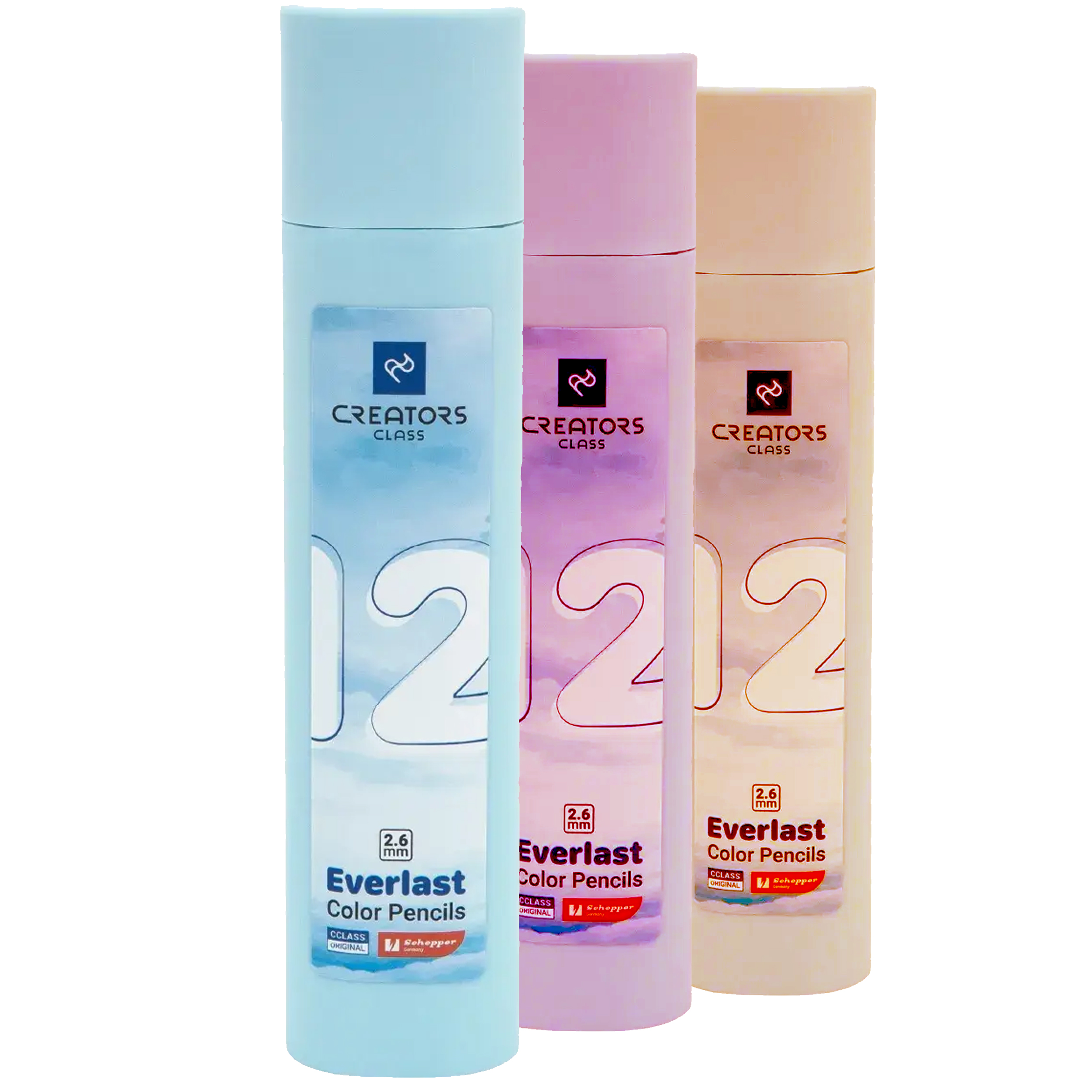 01 مداد رنگی 12 رنگ کریتورز کلاس 2.6 میل CP26-12 , Everlast - Image 1