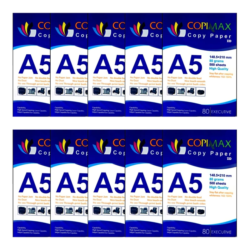 کاغد A5 کپی مکس مدل ZD بسته 10 عددی